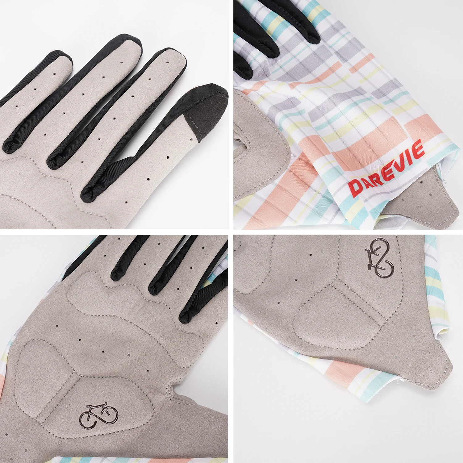 Cycling Gloves Sport Gloves DAREVIE Cycling Gloves Full Finger Breathable Man Women Touch Screen Shockproof Non-Slip Bike