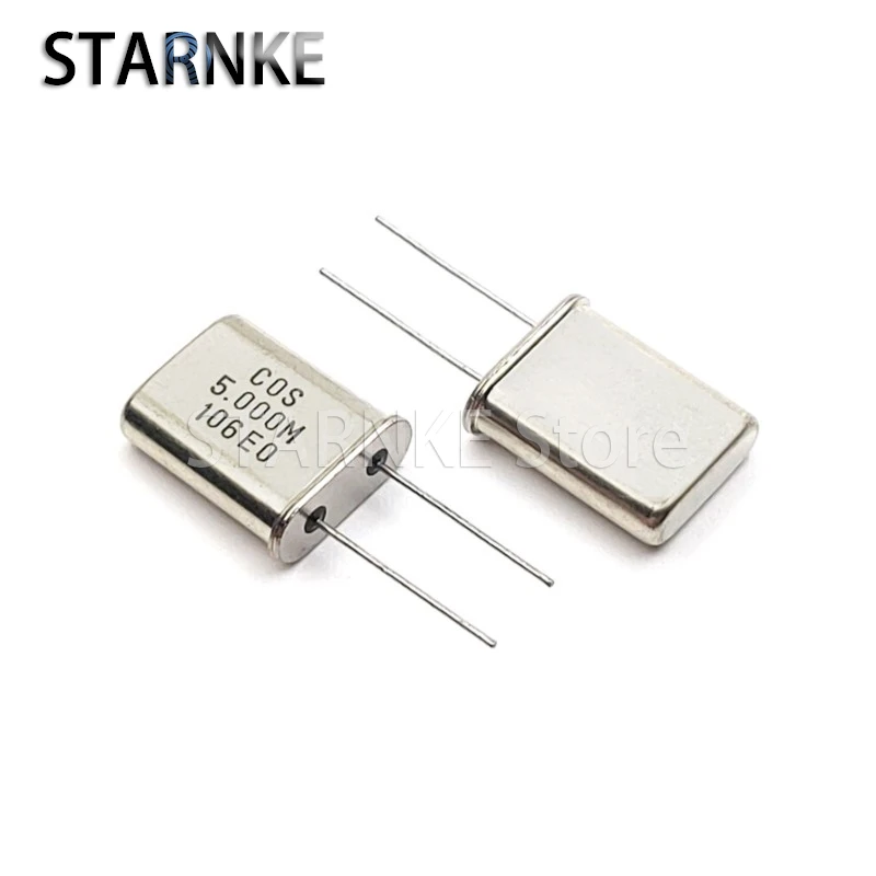 20PCS 5MHZ 49U DIP Passive Crystal Oscillator Quartz Crystal 2Pin Type 5M 5.000MHZ HC-49U Resonator