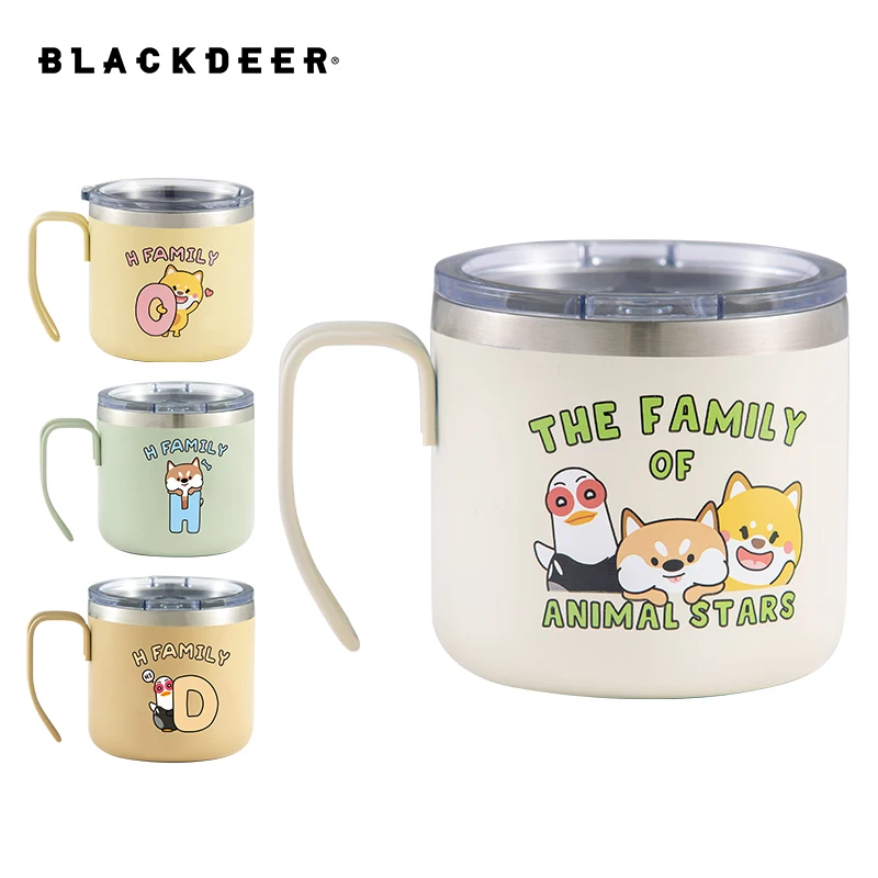 

Blackdeer 3 Colors Mug 330ML Student Milk Coffee Cup with Handle Retro Imitation cartoon Mugs Office Home Funny Water Cups