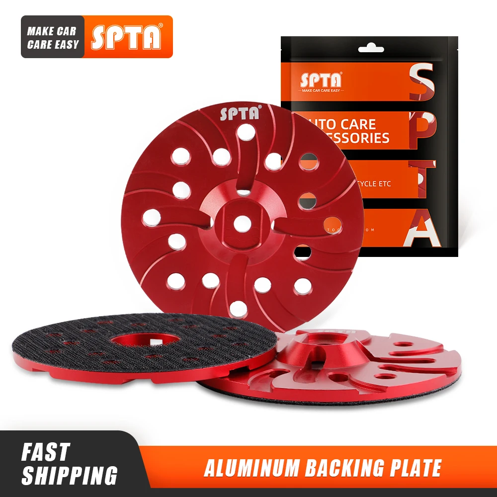 SPTA 5 palec 125mm červená aluminium opora talíř disic hák hele pro dvojí akce DA leštička buffering stroj