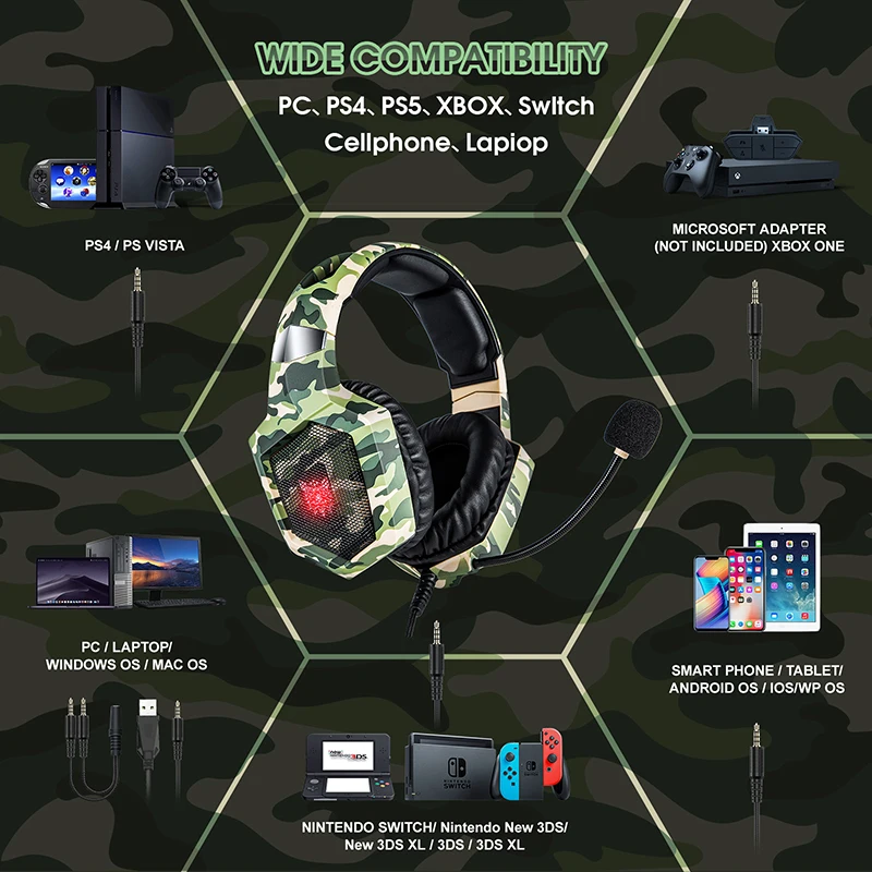 Lightweight Gaming Headset design and microphone