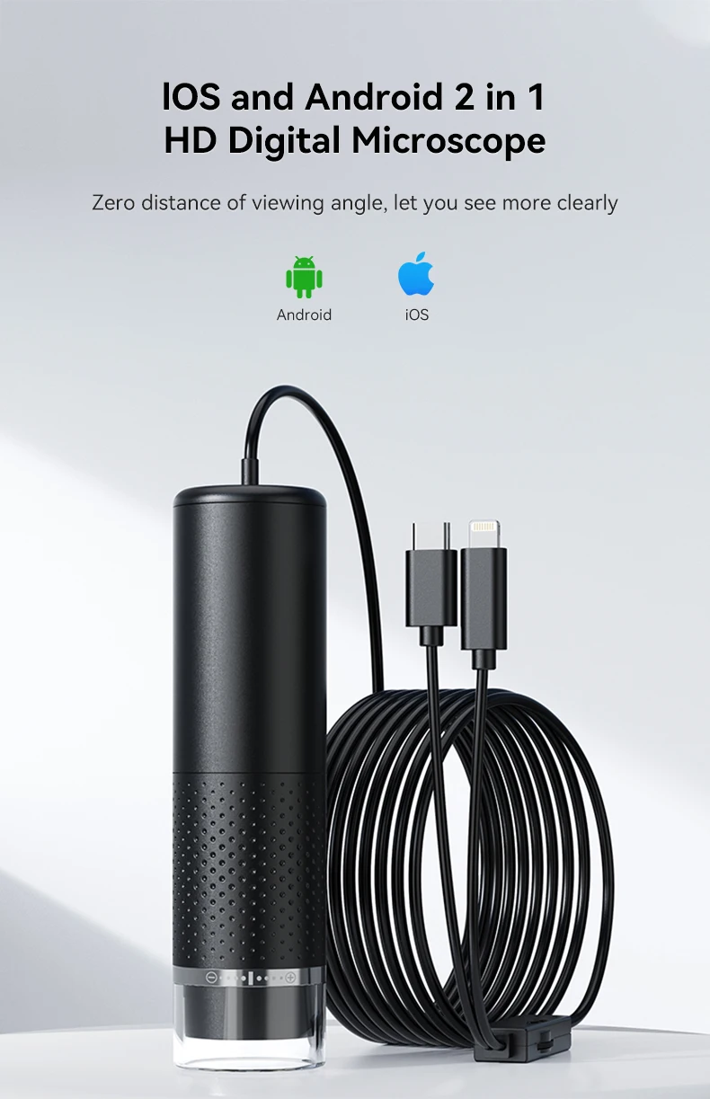 Description Picture 2 of itemHandheld Digital Microscope 1600X Magnification USB Microscopes Camera for Adults Kids with 8led Coin Magnifier for IOS Android