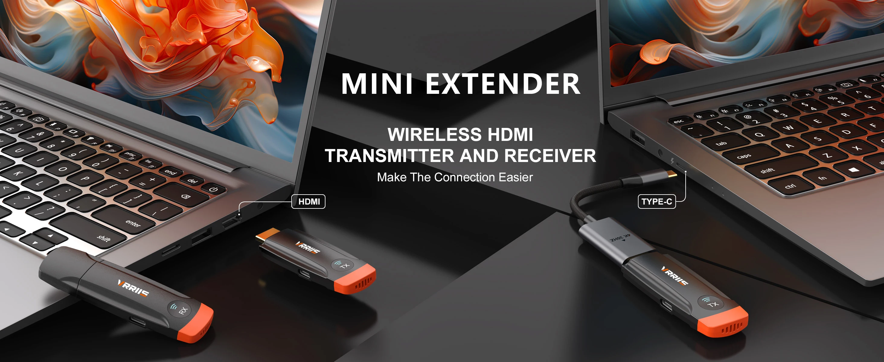 Wireless HDMI Extender Video Transmitter Receiver 2.4/5G Transmitter Audio 5TX u