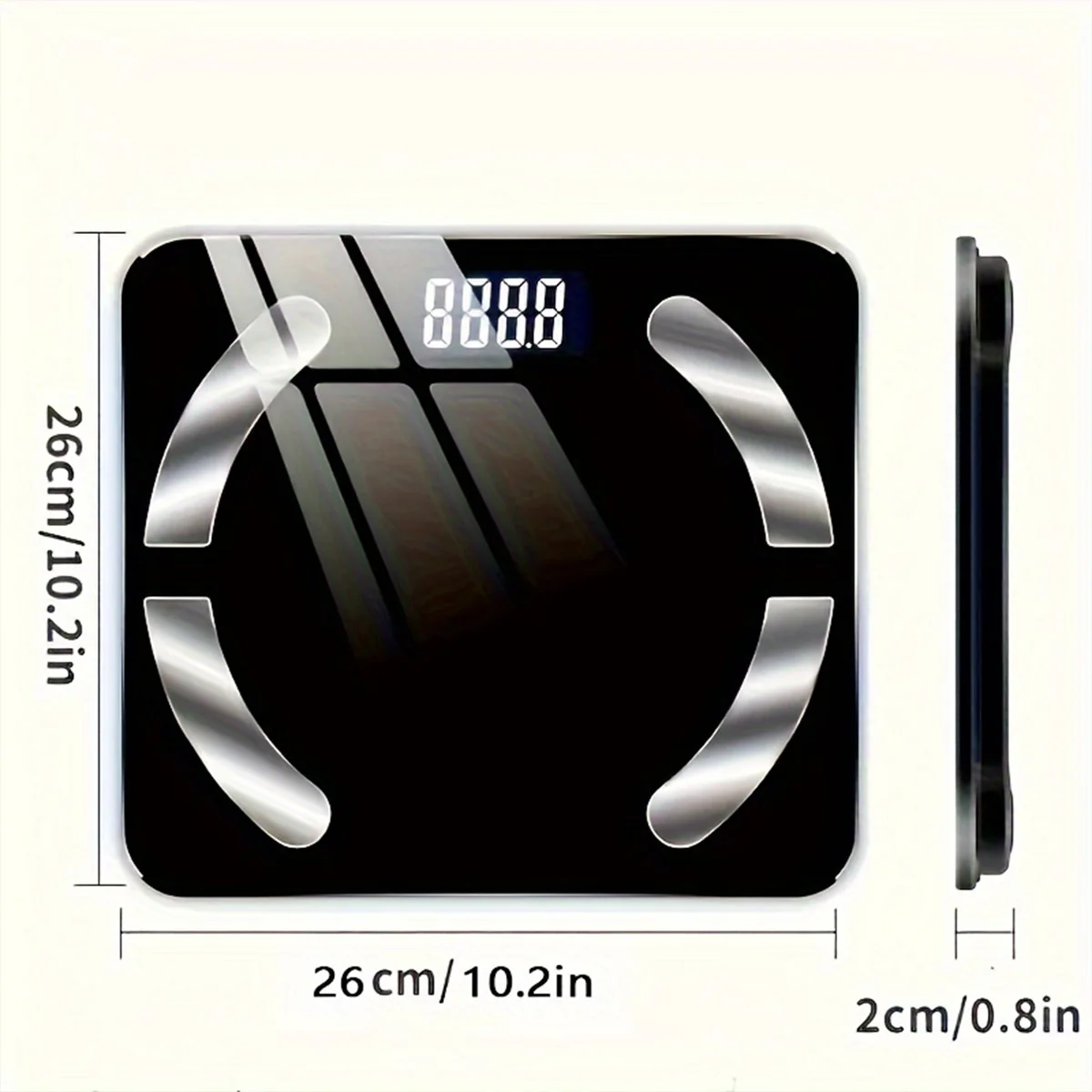1pc Intelligent electronic scale, measuring weight and body fat, small household weighing scale body fat scale, 6