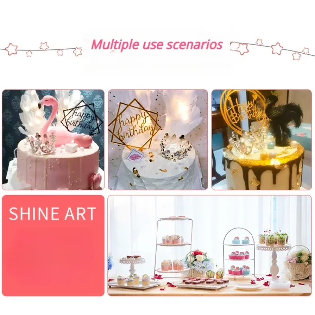 Mini Crown Cake Decoration Princess Topper Pearl Tiara Childrens Hair Accessories Wedding Kids Birthday Party Decorative 6