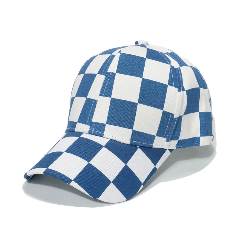 2022 New Black White Houndstooth Baseball Caps for Men Women Retro British Style Plaid Hat Summer Trucker Cap Gorras Hombre
