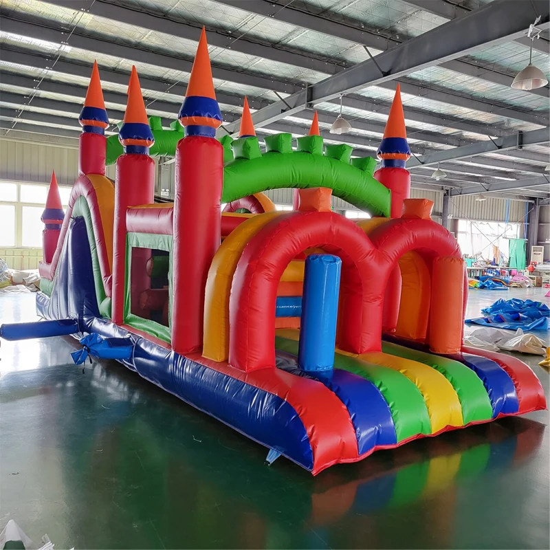 Customized Inflatable Trampoline Bounce Castle Inflatable Obstacle Course Combination Customized Inflatable Trampoline top 5m diame r inflatable wa r trampoline bounce swim platform lake toy ch