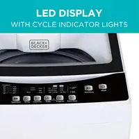 Small Washer, Washing Machine for Household Use, Portable Washer 2.0 Cu. Ft. with 6 Cycles, Transparent Lid & LED Display 2