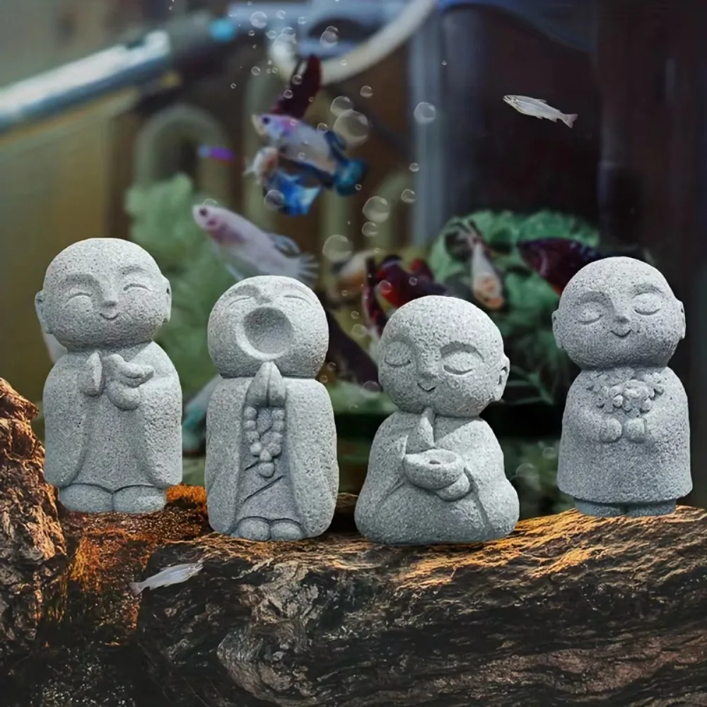 Garden Decoration Buddha Stone Statue Little Buddhist Monks 2