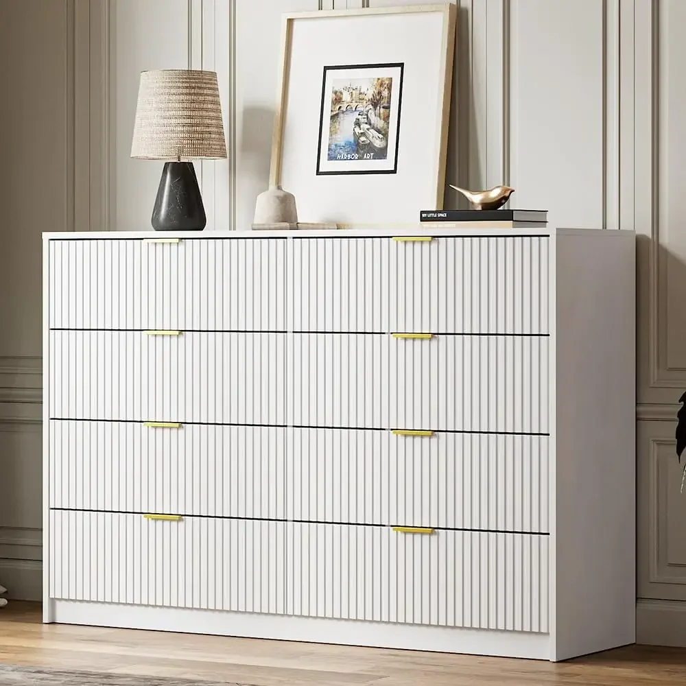 (8 Drawers)-White