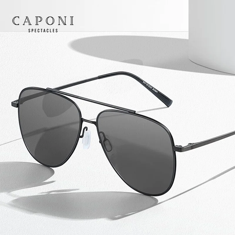CAPONI Nylon Polarized Sun Glasses UV400 Cut Brand Designer Light