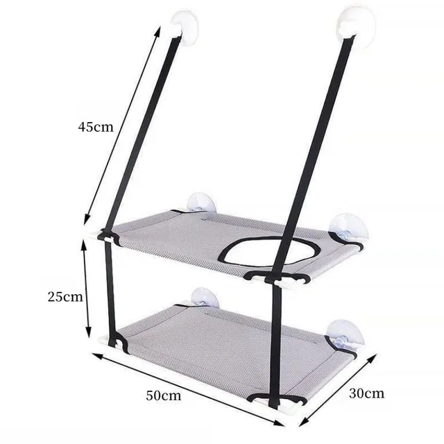 Cat Hammock Window Bed Kitten Sunny Seat Hanging Mount Beds Cat Sofa playing double-decker tunnels Suction Cup Wall Pet Hanging 4