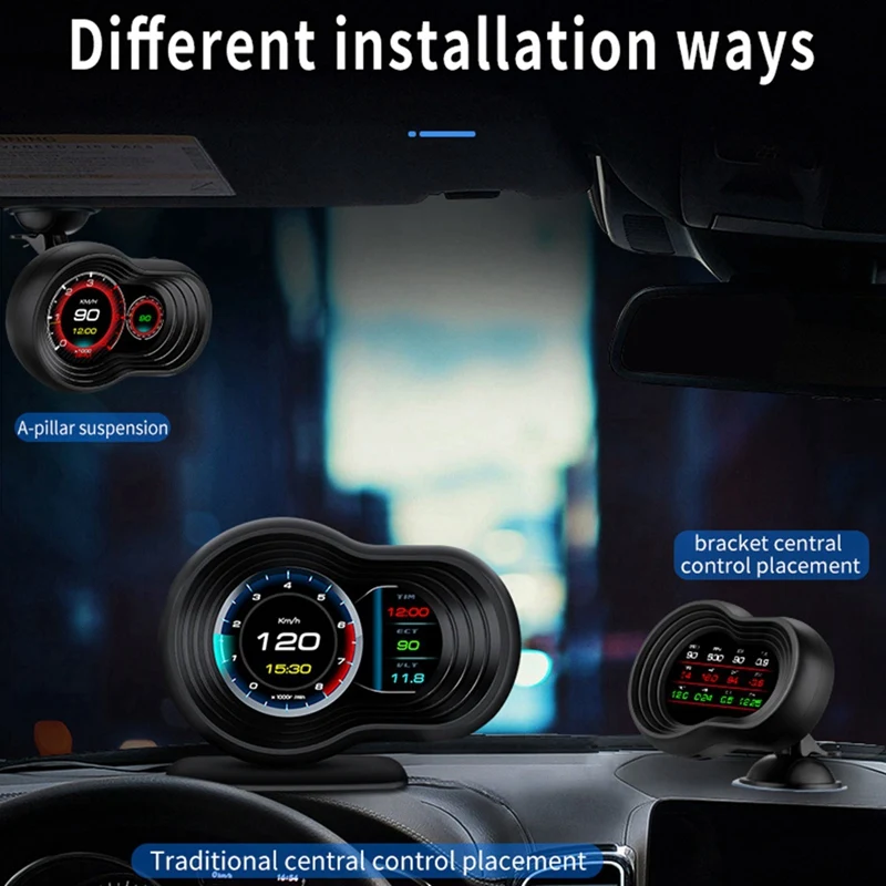 HUD OBD2 HD   ÷   ӵ ͸,  ͺ 극ũ ׽Ʈ ڵ, F9