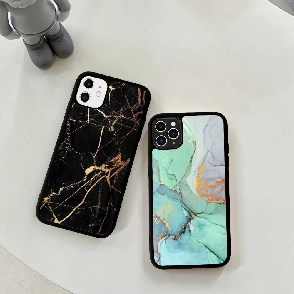 

Fashion marble Phone Case Silicone PC+TPU Case For iPhone 14 11 12 13 Pro Max 8 7 6 Plus X XR Hard Fundas