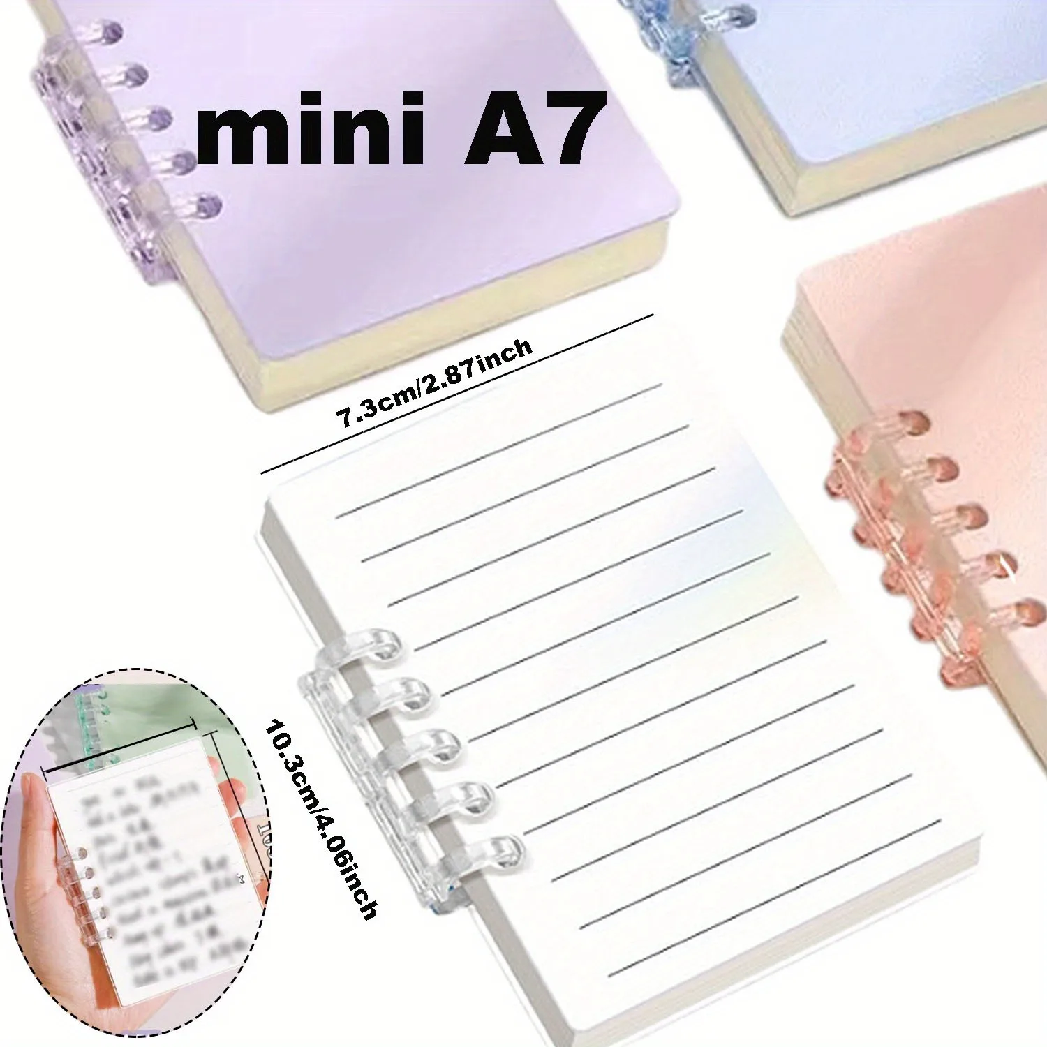 Mini taccuino portatile da 80 fogli, formato A7, con fogli sfoderabili, tema cartone animato retrò, agenda per scuola e ufficio - immagine 6