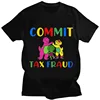 Commit Tax Fraud T Shirt Harajuku Cartoon Letter Printing T Shirt Graphic Casual Crew Neck Short Sleeve Plus Size T Shirt Women 5