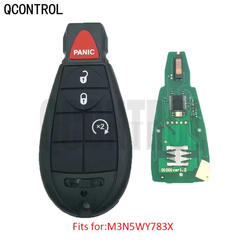 QCONTROL Vehicle Smart Remote Key for DODGE Caravan Charger Challenger Durango Grand Journey Car Alarm M3N5WY783X / IYZ-C01C