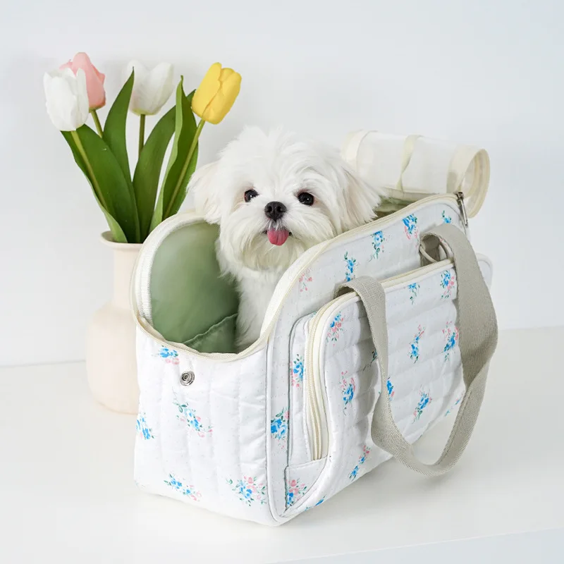 

Cute Korean Print Wholesale Pet Handbags Traveling Shoulder Bag Luxury Dog Carrier Bag Puppy Walking Bags For Small Animals
