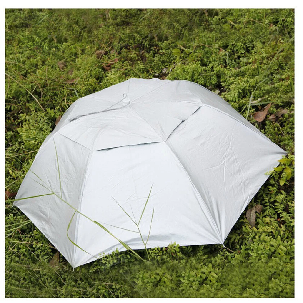1 Piece Camouflage Three Folding Large Fishing Cap Shading Sun-proof Fish Umbrella Hat Outdoor Sports Wear Open Diameter 100cm sun hats,fisherman hat,umbrella hat,fishing hats