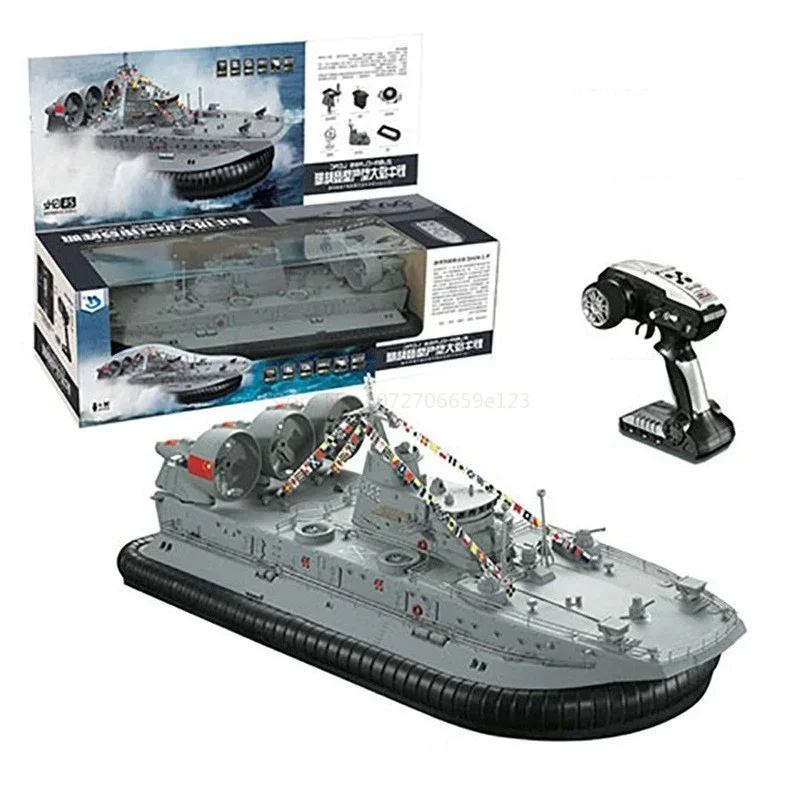 2.4G 1/110 Rc Anfibio Telecomandato Hovercraft Brushless Esc Motor Large Hovercraft Landing Craft Rc Boat Toy Boy Gift