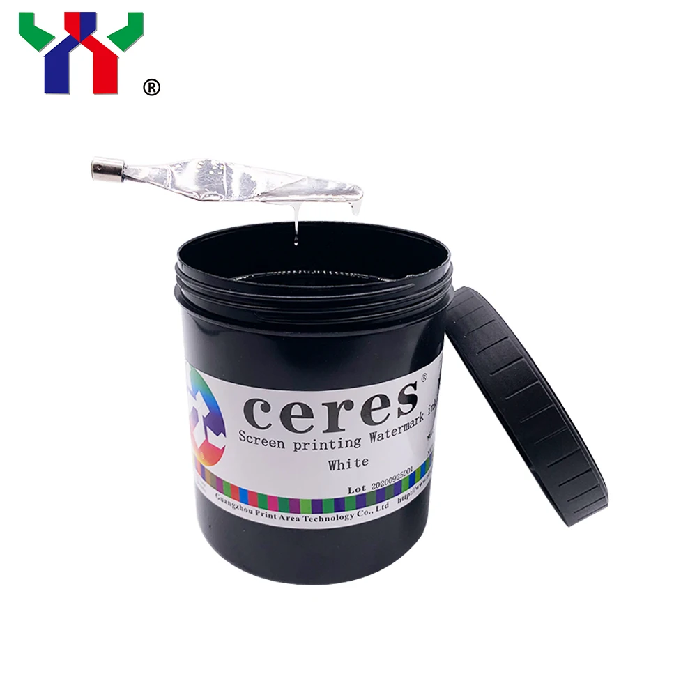Hot Sale Screen Printing Watermark Ink,white,0.5kg Cartridge Chip