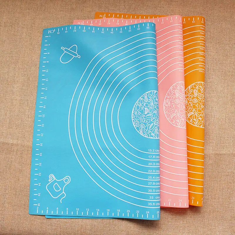 29*26cm New Silicone Mat Baking Cakes Pans Non-Stick Dough Pastry Fondant Rolling Cutting Mat Kitchen Bakeware Tools