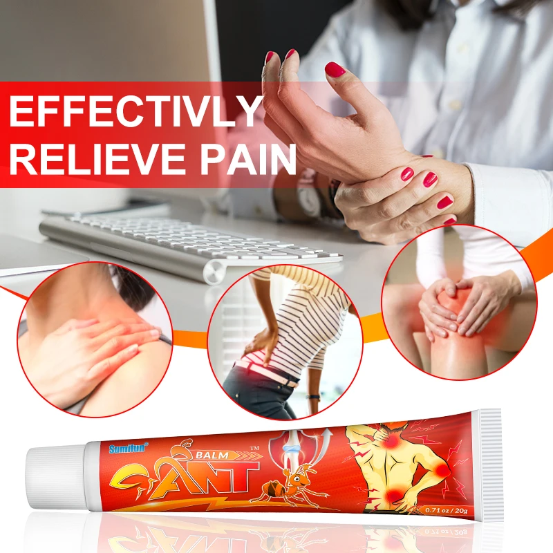 20g Ant Poison Pain Relief Cream Relieve Muscle Soreness Cervical Spondylosis Lumbar Muscle Strain Joint Pain Treat Ointment