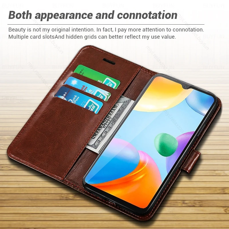 Leather Phone Case for Redmi 10C