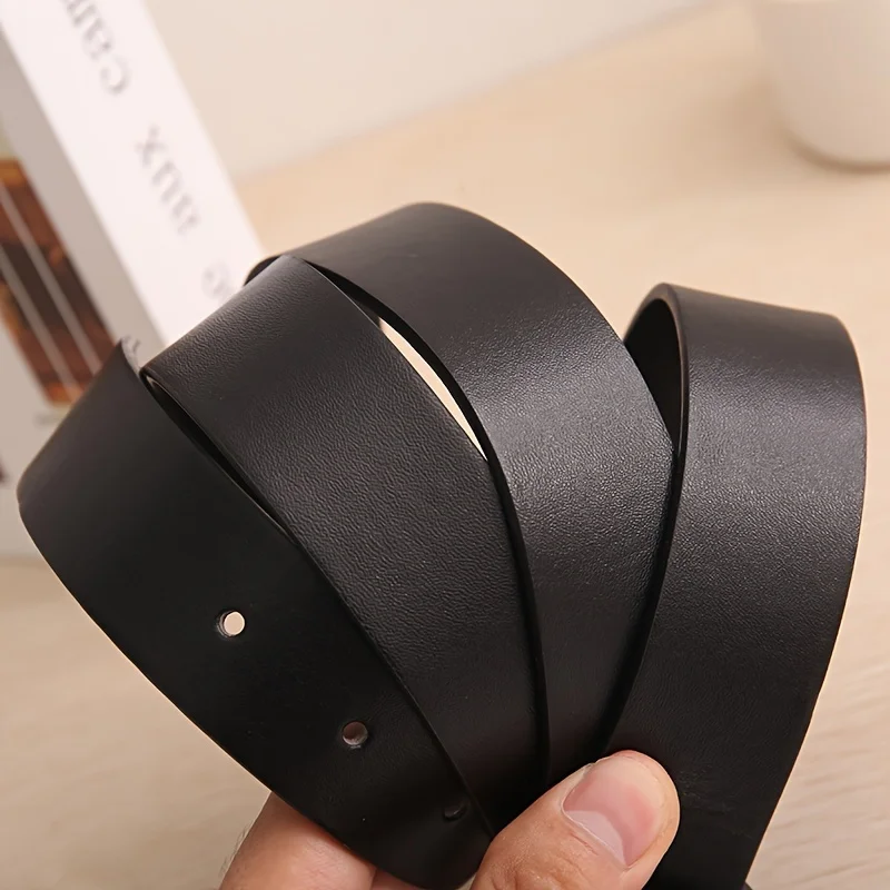 New Luxury Belt for Men PU Leather Belt Metal Pin Buckle High Quality Famous Brand Designer Waist Strap Belt for Jeans Plus Size