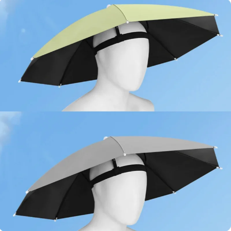 Head Wearing Foldable Umbrella Hat Sun Protection Rain Protection Fishing Outdoor Sports Cycling Sun Umbrella Hat