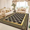 Luxury Golden Decoration Home Rugs Living Room Marble Pattern Carpet Sofa Side Large Area Rug Room Decor Lounge Soft Floor Mat 2