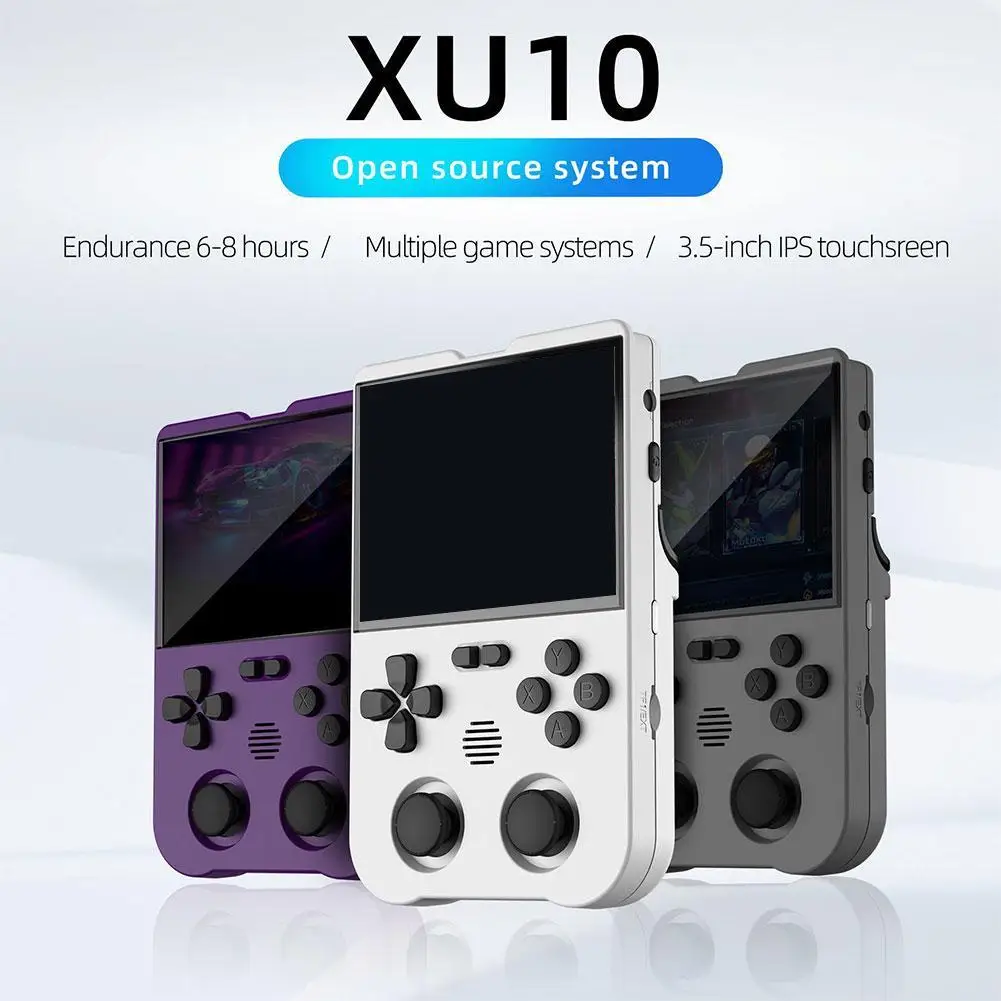 

Retro Portable Mini Handheld XU10 Handheld Game Console 3.5" IPS LCD Kids Built-in Retro Games Portable Video Game Console