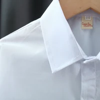 Chemises blanches à manches longues pour bébés garçons et filles, vêtements doux et confortables pour enfants de 90 à 170cm, nouvelle collection printemps et automne 3