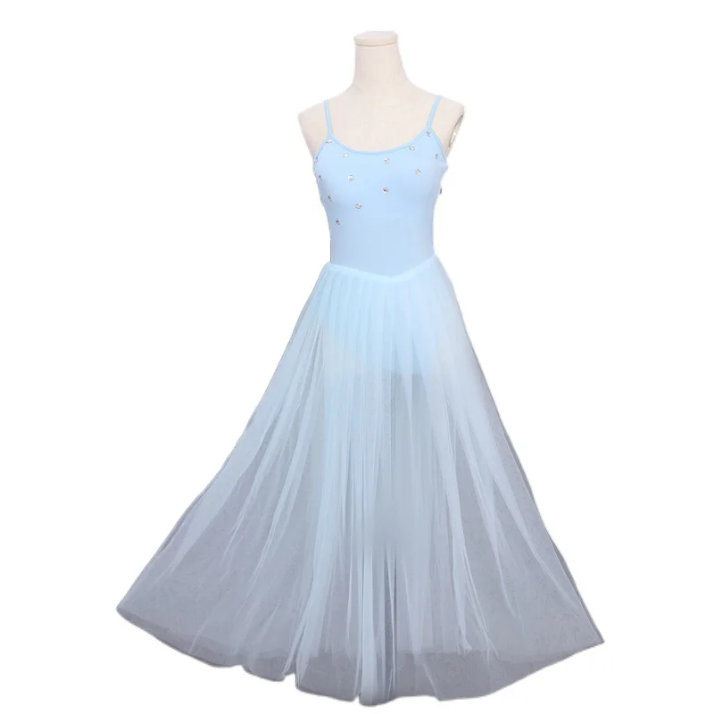 

Lyrical Dress Ballerina Ballet Dresses For Girls Long Ballet Contemporary Dress Practice Dance Dress