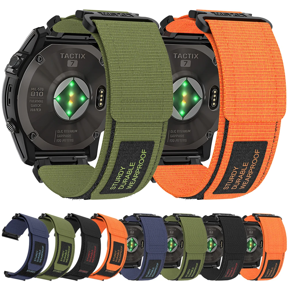 

Nylon Strap For Garmin Fenix 7 6X 6pro 5X 5 3HR Tactix 7Pro Sports Bracelet For Garmin Watch Band 26mm 22mm Quickfit Accessorie