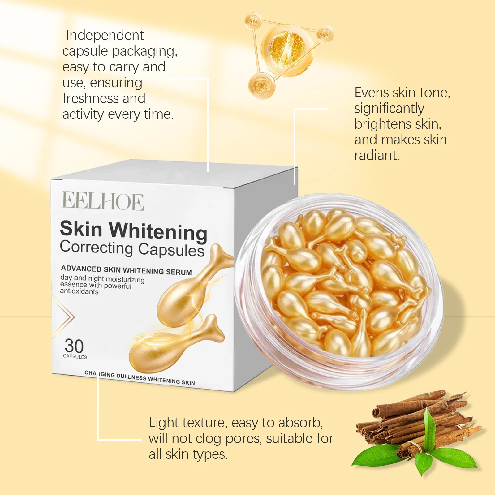 Vitamin E Capsules Brightening Skin Bleach Dull Skin Anti Dark S-pots Pigment Corrector Rejuvenated Skin Smooth Serum Capsules 3