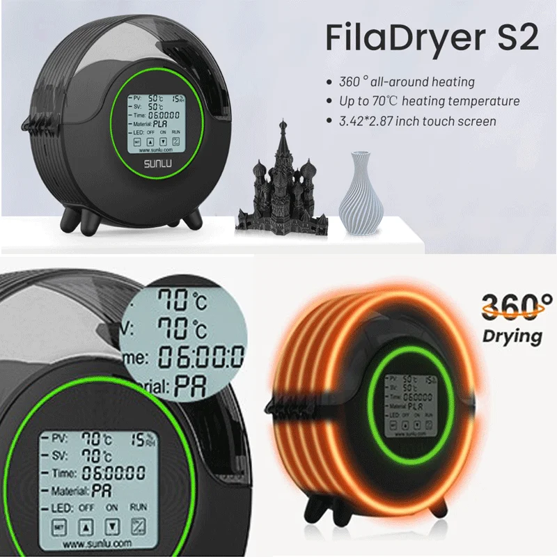 SUNLU S2 Dryer Filament with 360¡æ Heating function