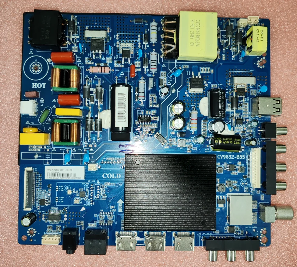 free-shipping-cv9632-b55-three-in-one-tv-motherboard-tested-well-with-wifi-network-1g-8g-125v-180v-600ma