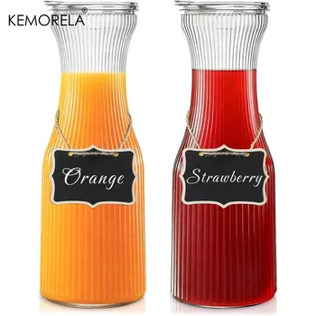 Ribbed Glass Carafe Set 1