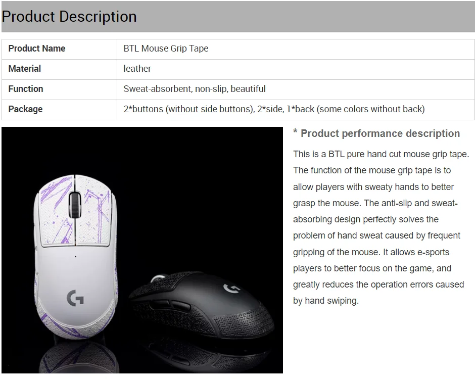 Souris,BTL Mouse Grip Tape Skate Handmade Sticker Non Slip Lizard Skin