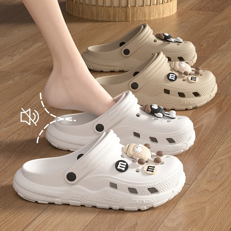 Cartoon Charms Cross Clogs Eva Soft Summer House Slippers Women's Sandals Slipper Man Shoes Kids Indoor Slipper 5