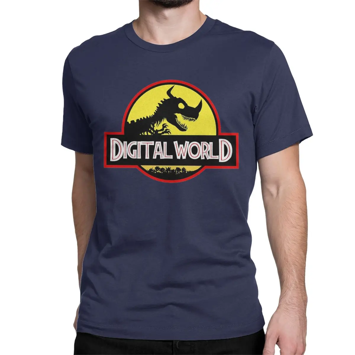 thumbnail image 1 of Camiseta de dinosaurios del mundo digital para hombre y mujer, camisetas de algodón de anime Digimon, camiseta novedosa de manga corta con cuello redondo, camiseta para adultos, 1 of 7