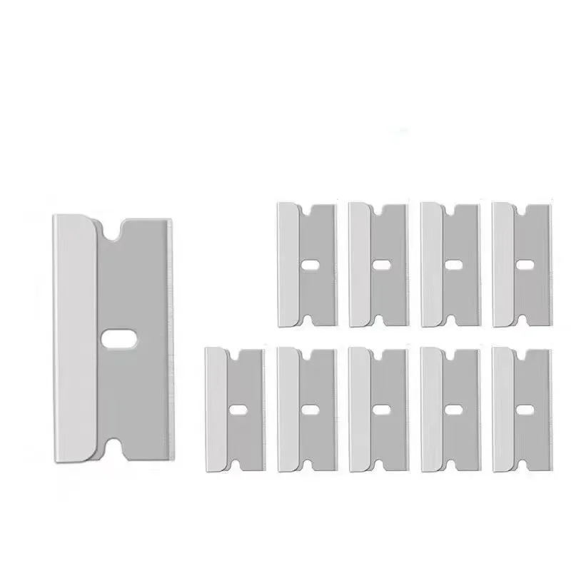 Razor Blade Scraper 50pcs 100pcs Metal Glass Glue Cleaner Remover Knife Replacement Carbon Steel Blade Car Tinting Tool