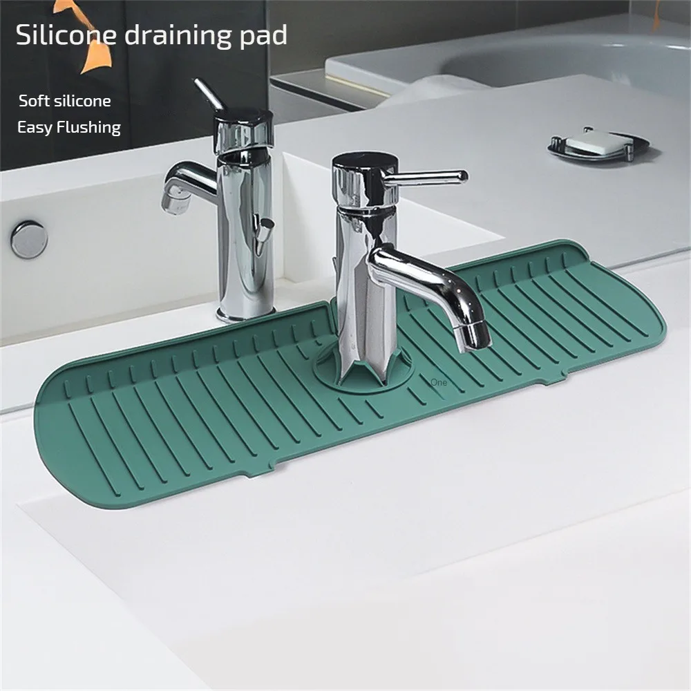 Faucet Silicone Pad Sink Splash Proof Pad Draining Mat Drying Water Catcher  Mat Household Bathroom Accessories Kitchen Gadgets - Specialty Tools -  AliExpress
