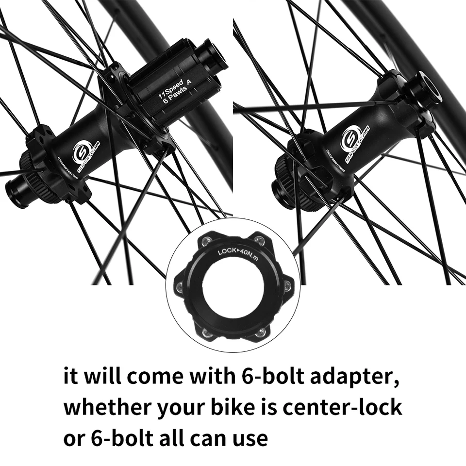 カーボンクリンチャーホイール700Cディスクブレーキロードホイールセット Amazon | SUPERTEAMカーボンクリンチャーホイール700Cディスクブレーキロードホイールセット (40mm, 6BOLT  9*100-10*135 QR) | Superteam | ホイール