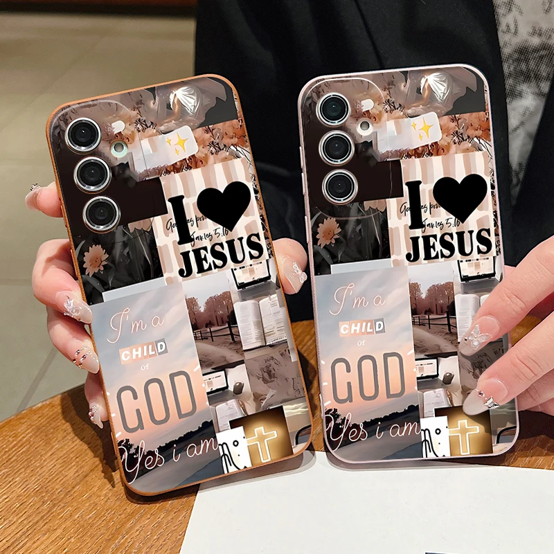 Jesus Collage Pattern Soft Phone Case