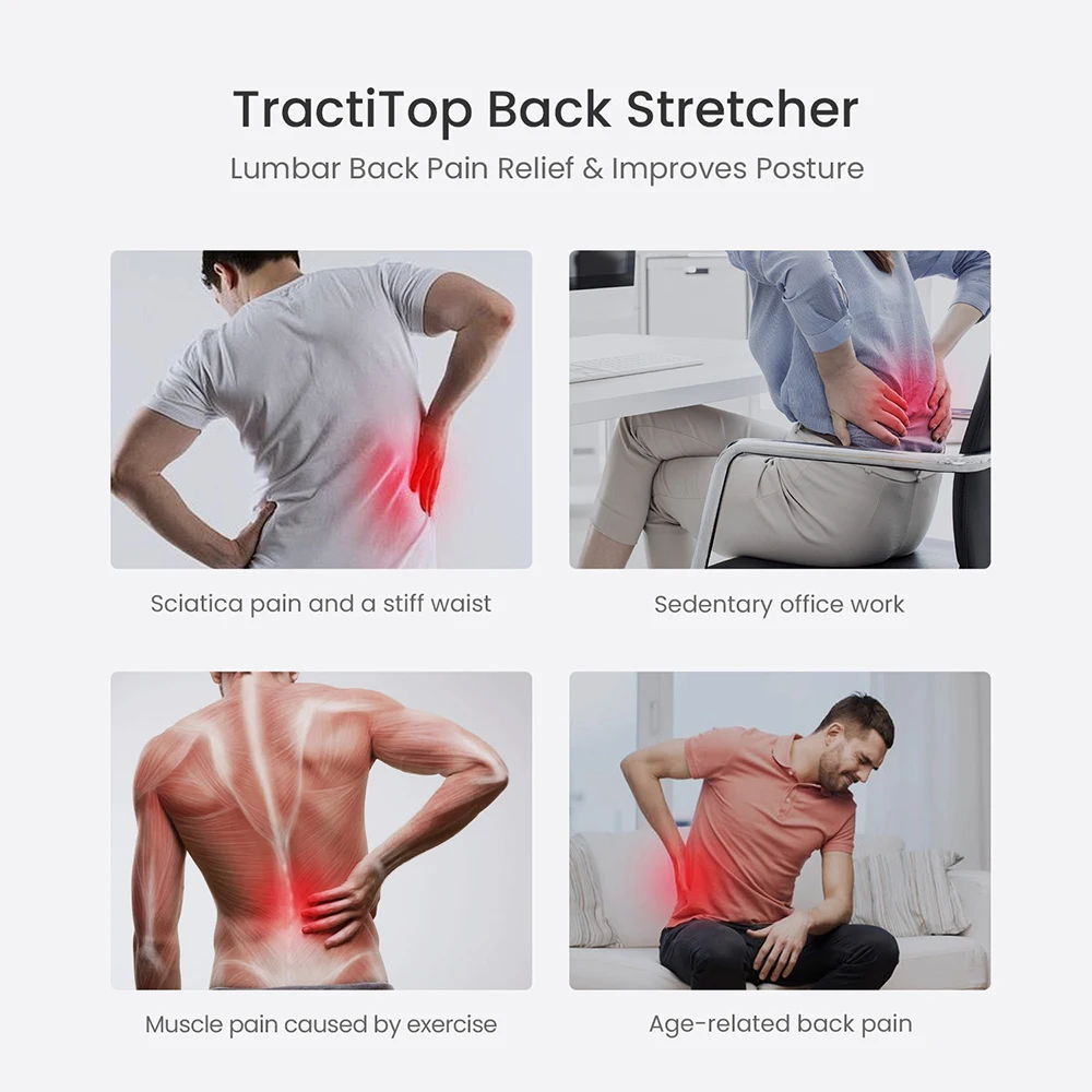 Back Stretcher for Lower Back Pain Relief Relax Fitness Lumbar Cervical Spine Pillow Physical Traction Neck and Back Stretcher