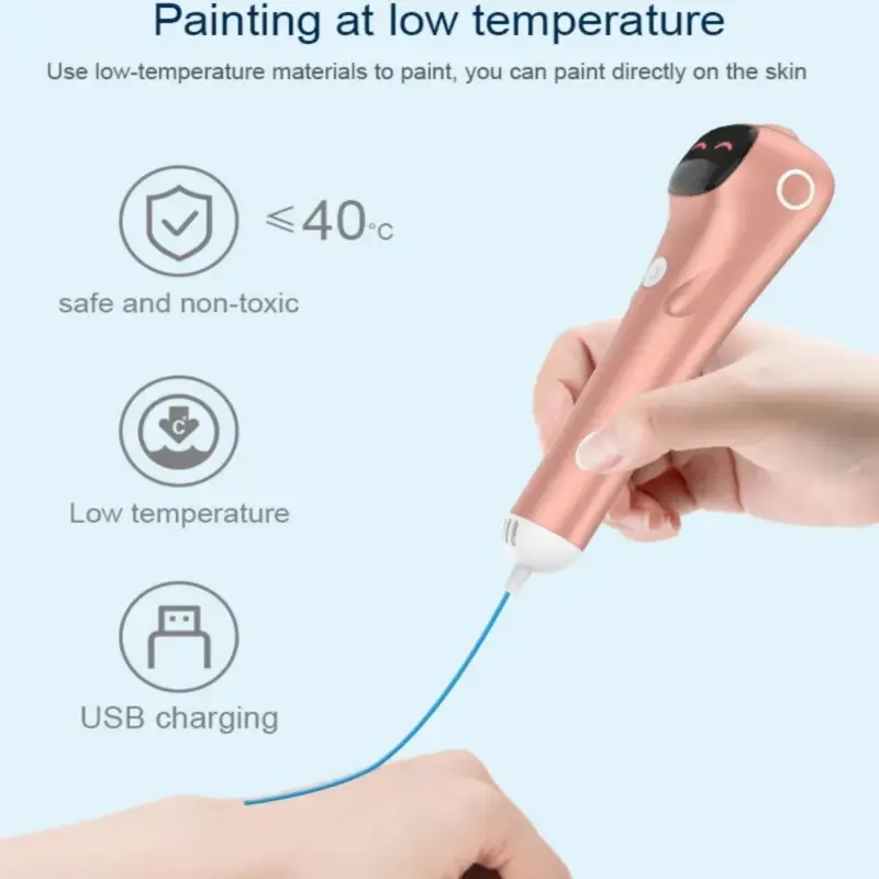 3D Printing Pen Low Temperature 1.75mm PCL Filament 3DS Printer Drawing DIY For Kids Toys Boys Girls Gifts