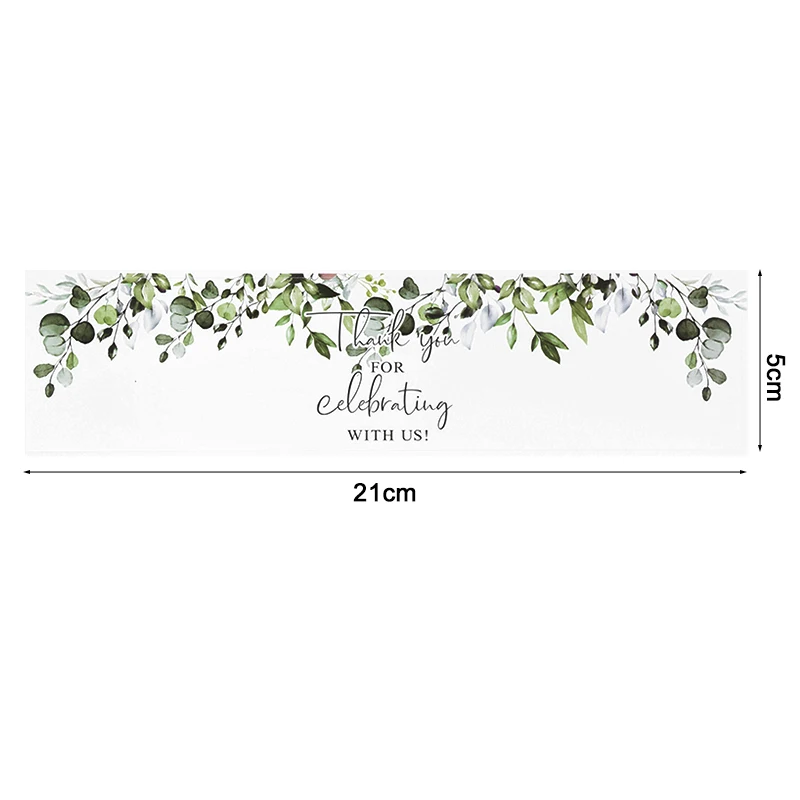 Elegant Eucalyptus Flower Celebration Water Bottle Labels - 30 Pack