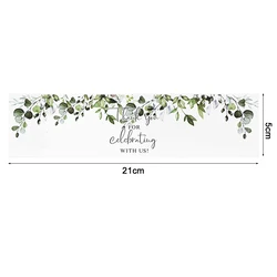 Elegant Eucalyptus Flower Celebration Water Bottle Labels - 30 Pack (B04)